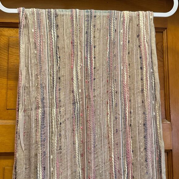 ALDO Sparkly Metallic Pink Purple Boho Bohemian Scarf Women’s - Picture 2 of 7